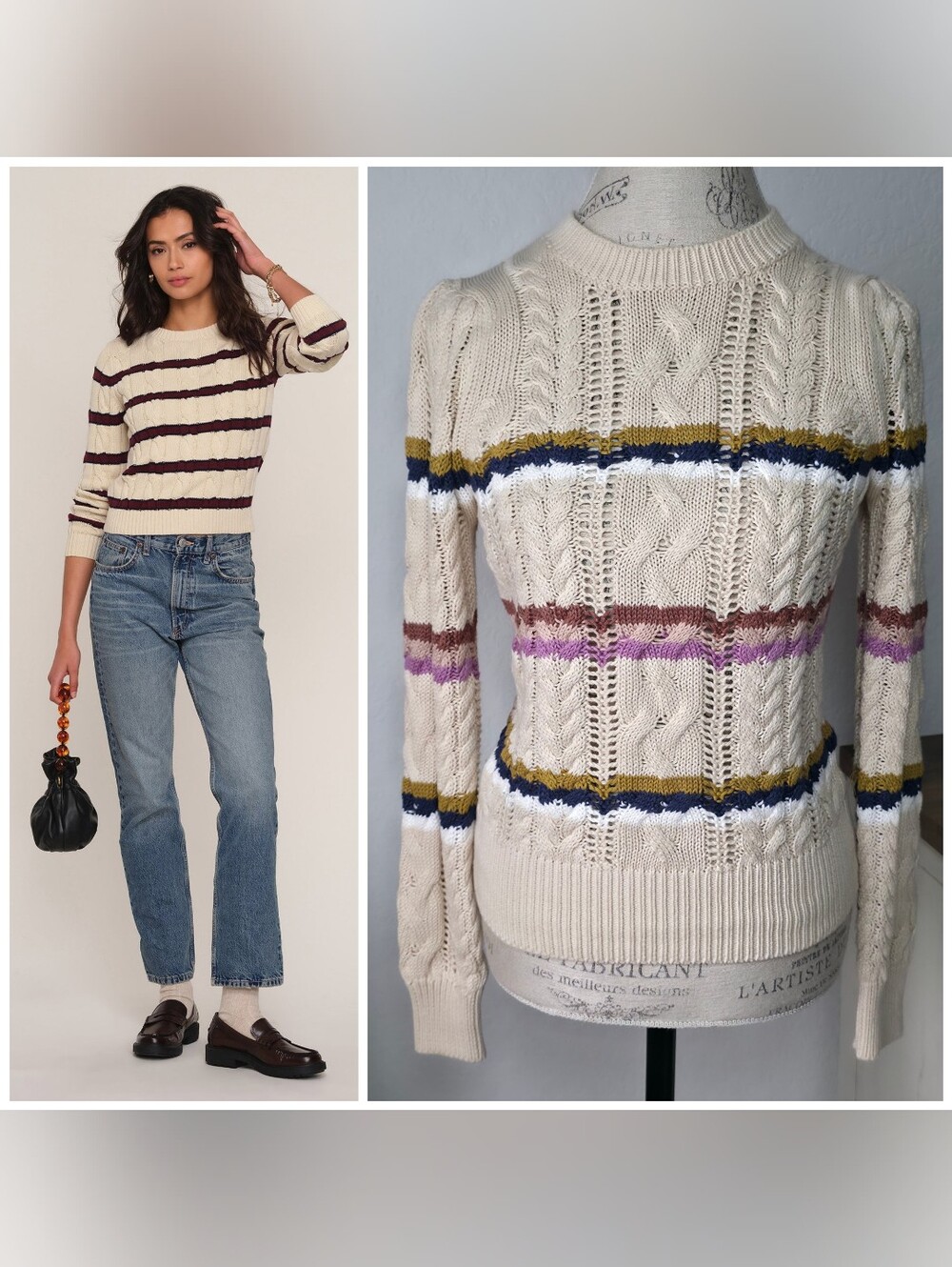 Heartloom Knit Crewneck Sweater, Medium Cotton, Slim Fit, Vintage Inspired